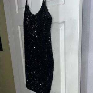 Black Sequin Dress